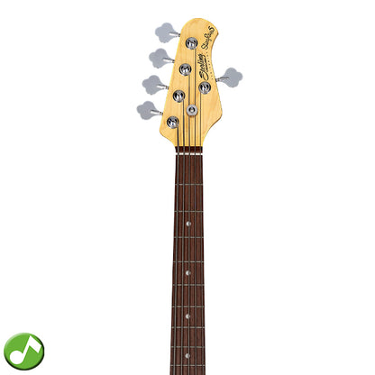 Sterling by Ernie Ball Music Man Stingray Ray5HH Electric Bass Guitar- Lake Blue Metallic (RAY5HH-LBM)
