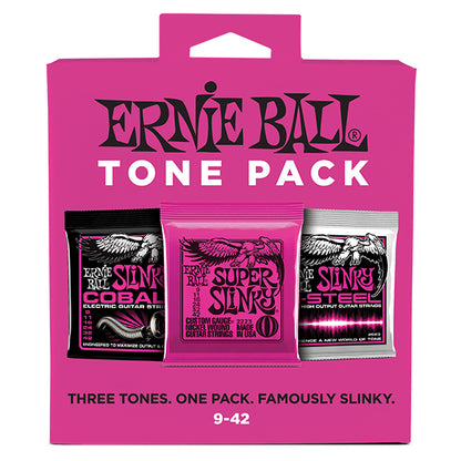 Ernie Ball 3333 Super Slinky Electric Guitar String Tone Pack Nickel , Cobalt & M Steel (09-42)