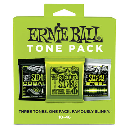 Ernie Ball 3331 Regular Slinky Electric Guitar String Tone Pack Nickel , Cobalt & M Steel (10-46)