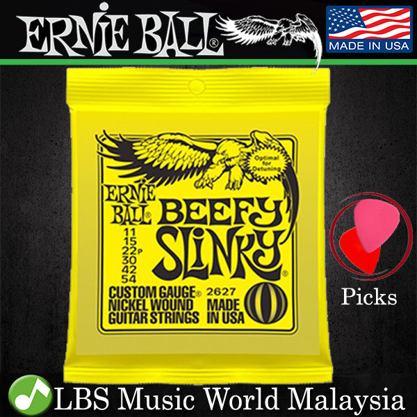 Ernie Ball 2627 Beefy Slinky Nickel Wound Electric Guitar String (11-54)
