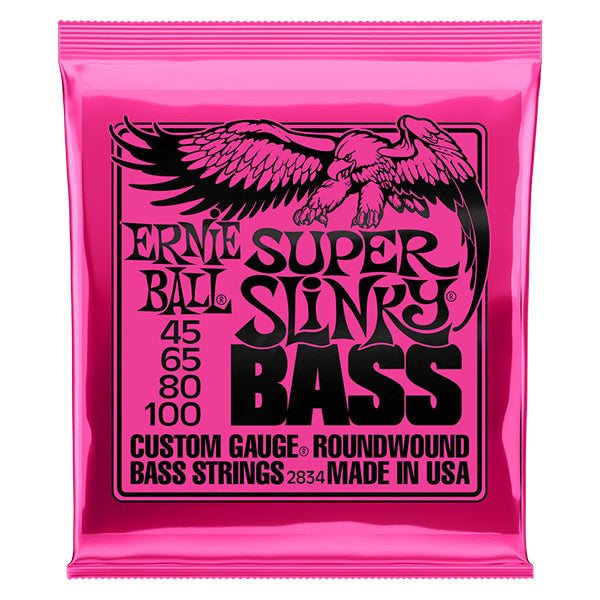 Ernie Ball 2834 Super Slinky Nickel Wound Electric Bass Guitar String (45-100)