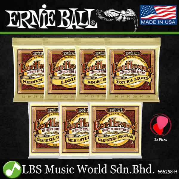 Ernie Ball 2006 Earthwood Extra Light 80/20 Bronze Acoustic Guitar String (10-50)