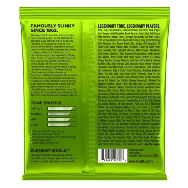 Ernie Ball 2836 Regular Slinky 5 String Nickel Wound Electric Bass Guitar String (45-130)