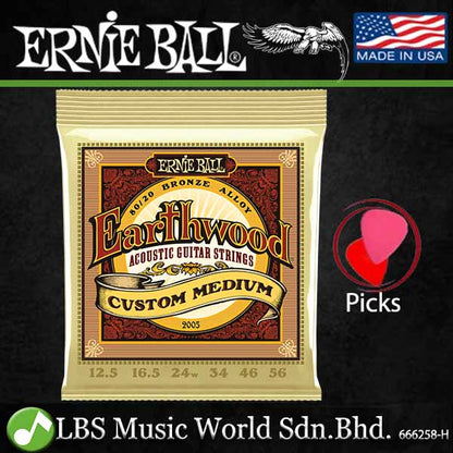 Ernie Ball 2006 Earthwood Extra Light 80/20 Bronze Acoustic Guitar String (10-50)