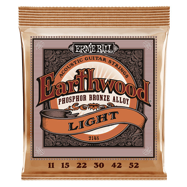 Ernie Ball 2148 Earthwood Light Phosphor Bronze Acoustic Guitar String (11-52)