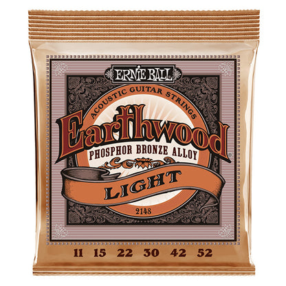Ernie Ball 2148 Earthwood Light Phosphor Bronze Acoustic Guitar String (11-52)