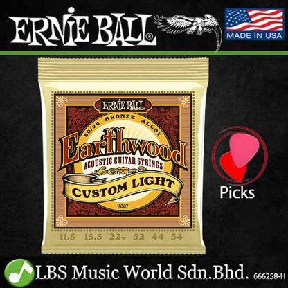 Ernie Ball 2006 Earthwood Extra Light 80/20 Bronze Acoustic Guitar String (10-50)