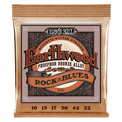 Ernie Ball 2151 Earthwood Rock and Blue With Plain G Phosphor Bronze Acoustic Guitar String (10-52)