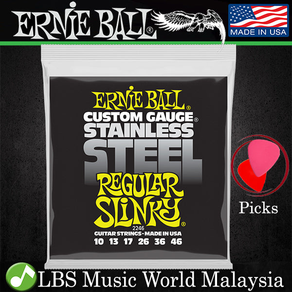 Ernie Ball 2246 Regular Slinky Stainless Steel Wound Electric Guitar String (10-46)