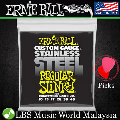 Ernie Ball 2246 Regular Slinky Stainless Steel Wound Electric Guitar String (10-46)