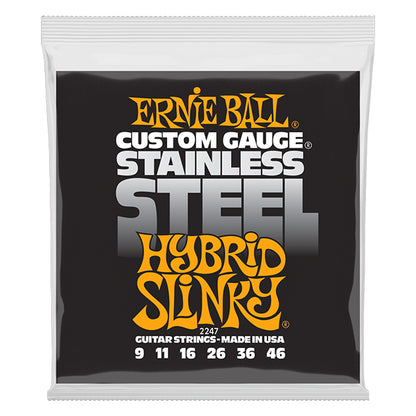 Ernie Ball 2247 Hybrid Slinky Stainless Steel Wound Electric Guitar String (9-46)