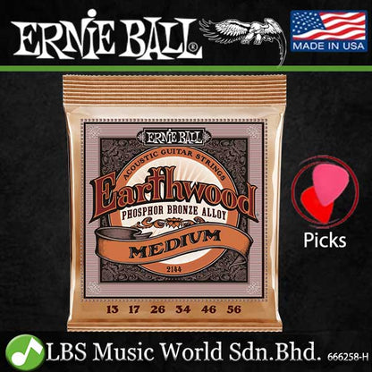 Ernie Ball 2150 Earthwood Extra Light Phosphor Bronze Acoustic Guitar String (10-50)