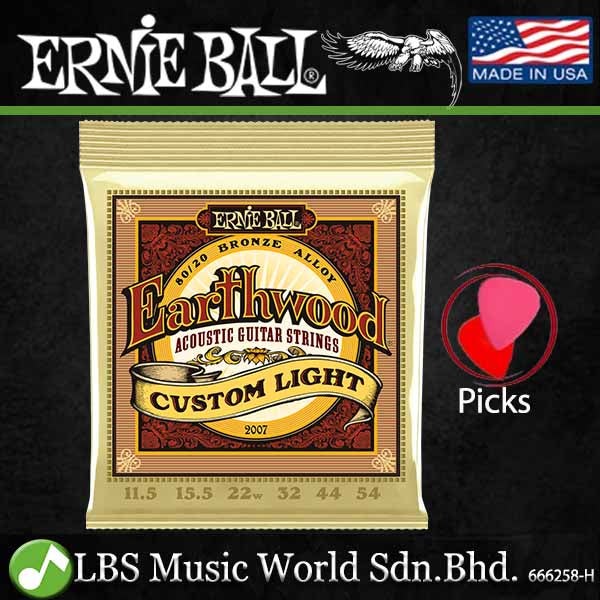 Ernie Ball 2006 Earthwood Extra Light 80/20 Bronze Acoustic Guitar String (10-50)