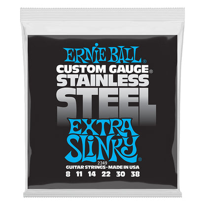 Ernie Ball 2249 Extra Slinky Stainless Steel Wound Electric Guitar String (8-38)