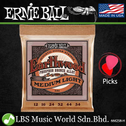 Ernie Ball 2150 Earthwood Extra Light Phosphor Bronze Acoustic Guitar String (10-50)