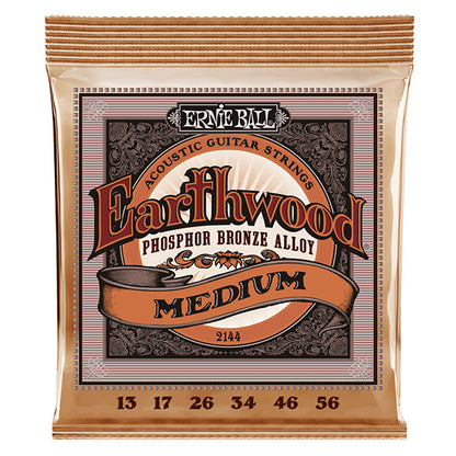 Ernie Ball 2144 Earthwood Medium Phosphor Bronze Acoustic Guitar String (13-56)