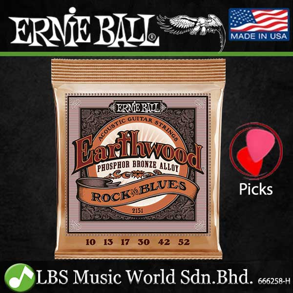 Ernie Ball 2150 Earthwood Extra Light Phosphor Bronze Acoustic Guitar String (10-50)