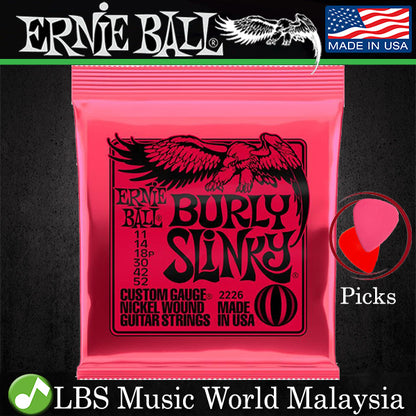 Ernie Ball 2226 Burly Slinky Nickel Wound Electric Guitar String Custom Gauge Nickel Wound (11-52)