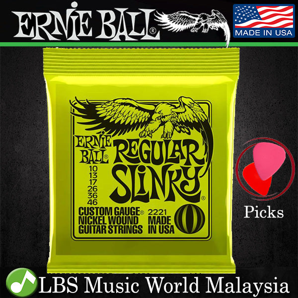 Ernie Ball 2221 Regular Slinky Nickel Wound Electric Guitar String (10-46)