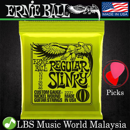 Ernie Ball 2221 Regular Slinky Nickel Wound Electric Guitar String (10-46)