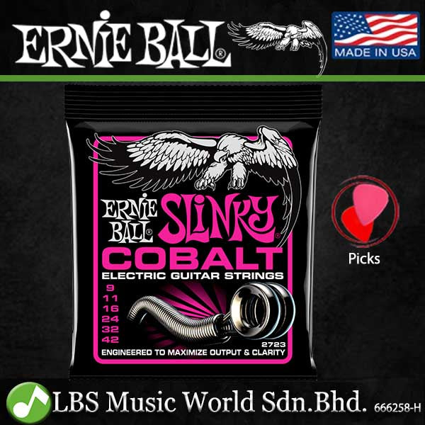 Ernie Ball 2723 Super Slinky Cobalt Electric Guitar String (9-42)