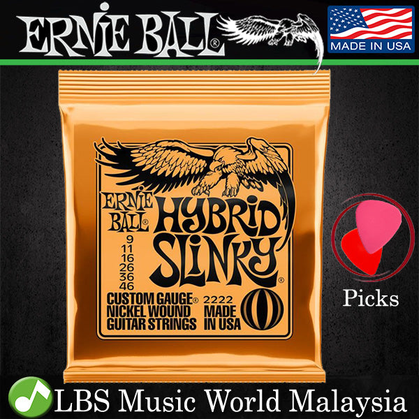 Ernie Ball 2222 Hybrid Slinky Nickel Wound Electric Guitar String (9-46)