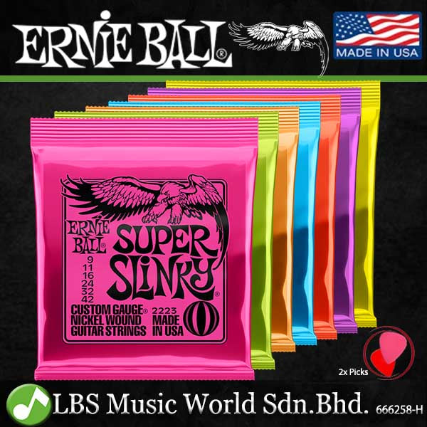 Ernie Ball 2223 Super Slinky Nickel Wound Electric Guitar String (09-42)