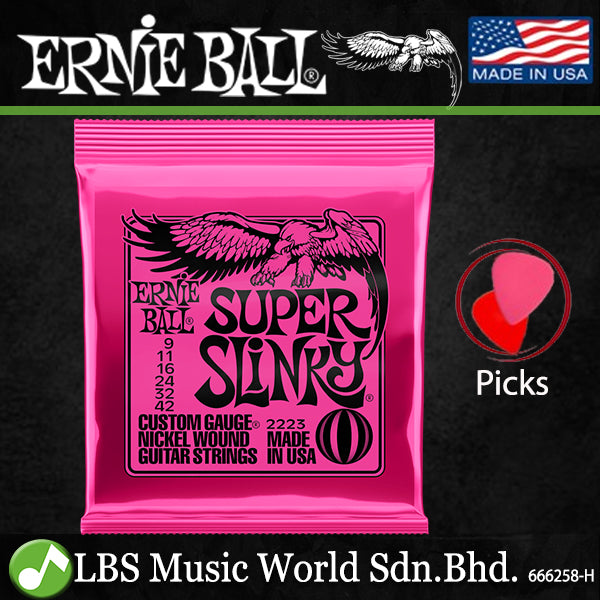 Ernie Ball 2223 Super Slinky Nickel Wound Electric Guitar String (09-42)