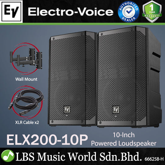 EV Electro-Voice ELX200-10P 1200W 10" Powered Speaker with Stand (ELX200 10P)
