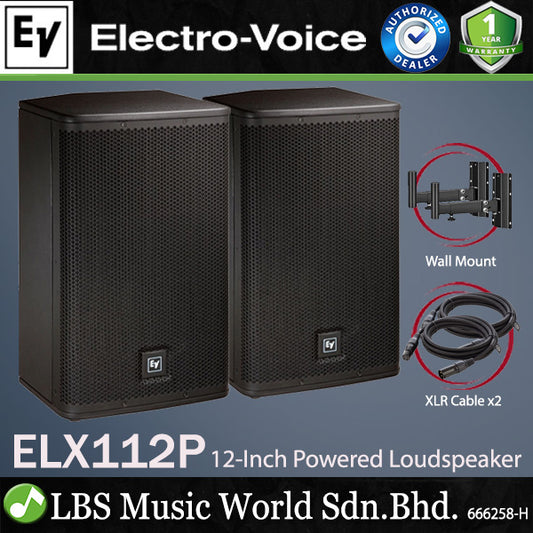 EV Electro-Voice ELX112P 1000W 12" Powered Speaker with Stand (ELX112 ELX 112P)