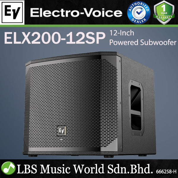 EV Electro-Voice ELX200-12SP 1200W 12" Powered Subwoofer (EXL200 12SP)