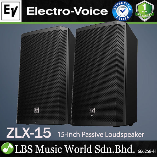 EV Electro-Voice ZLX-15 1000W 15" Passive Loudspeaker with Speaker Stand (ZLX15 ZLX 15)