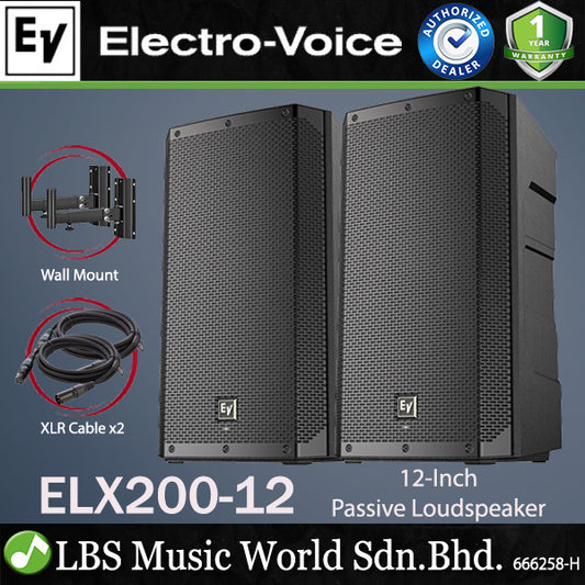 EV Electro-Voice ELX200-12 1200W 12" Passive Speaker with Stand (ELX200 12)