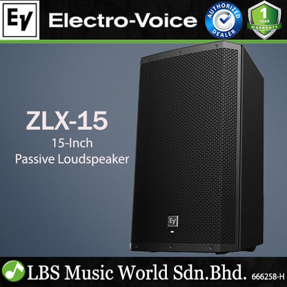 EV Electro-Voice ZLX-15 1000W 15" Passive Loudspeaker with Speaker Stand (ZLX15 ZLX 15)