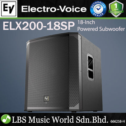 EV Electro-Voice ELX200-18SP 1200W 18" Powered Subwoofer (ELX200 18SP)