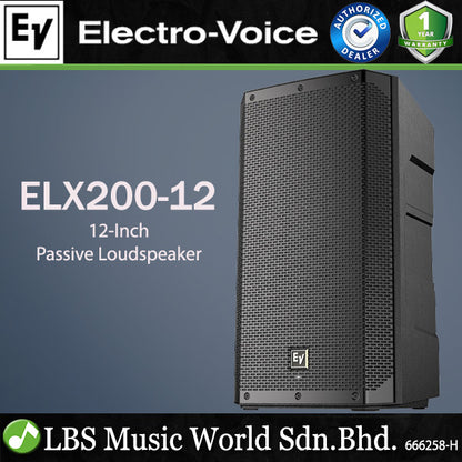 EV Electro-Voice ELX200-12 1200W 12" Passive Speaker with Stand (ELX200 12)