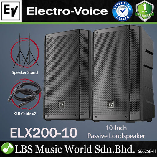 EV Electro-Voice ELX200-10 1200W 10" Passive Speaker with Stand (ELX200 10)
