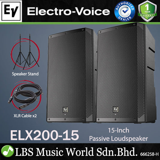 EV Electro-Voice ELX200-15 1200W 15" Passive Speaker with Stand (ELX200 15)
