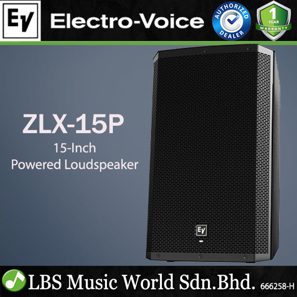 EV Electro-Voice ZLX-15P 1000W 15" Powered Loudspeaker with Speaker Stand (ZLX15P ZLX 15P)