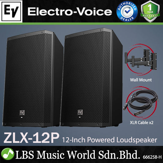 EV Electro-Voice ZLX-12P 1000W 12" Powered Loudspeaker with Speaker Stand (ZLX12P ZLX 12P)