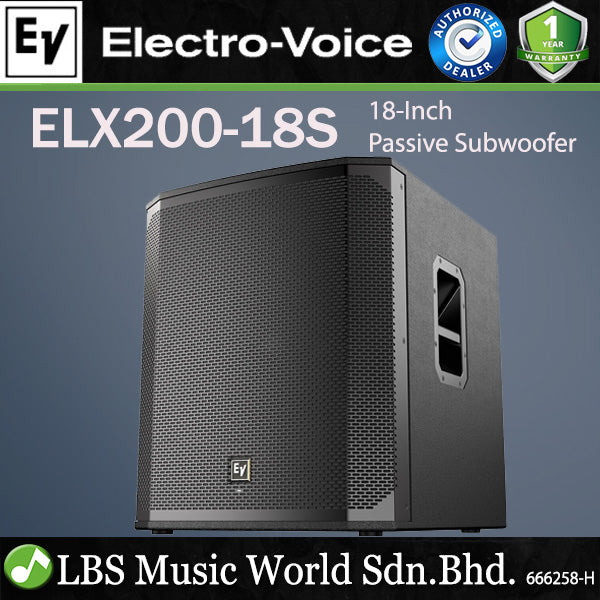 EV Electro-Voice ELX200-18S 1600W 18" Passive Subwoofer (ELX200 18S)