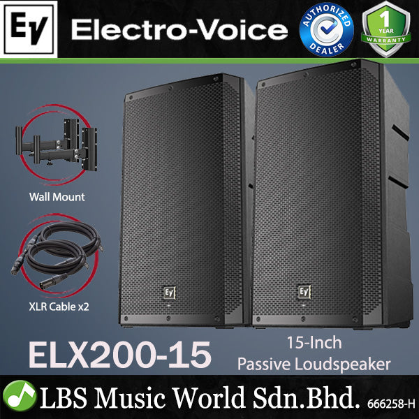 EV Electro-Voice ELX200-15 1200W 15" Passive Speaker with Stand (ELX200 15)