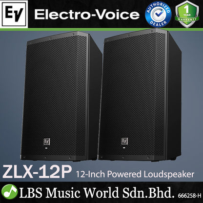 EV Electro-Voice ZLX-12P 1000W 12" Powered Loudspeaker with Speaker Stand (ZLX12P ZLX 12P)