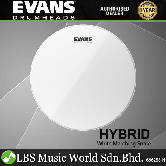 Evans Hybrid White Marching Snare Drumhead