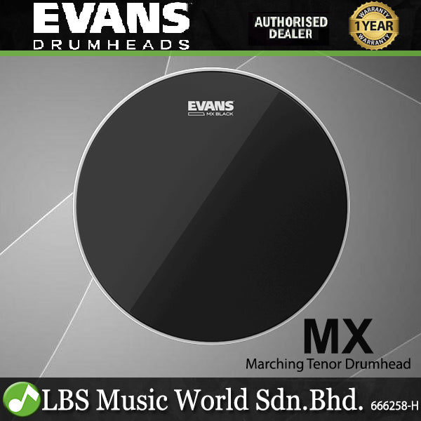Evans MX Marching Tenor Drumhead - Black