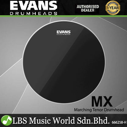 Evans MX Marching Tenor Drumhead - Black