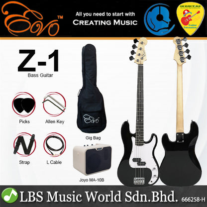 Evo Z-1 4 String Precision Bass Guitar Rosewood Fingerboard with Amplifier Package (Z1)
