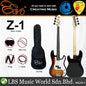 Evo Z-1 4 String Precision Bass Guitar Rosewood Fingerboard with Amplifier Package (Z1)