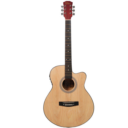 Evo T-40C 40 Inch Concert Acoustic Electric Guitar with Bag and Accessories