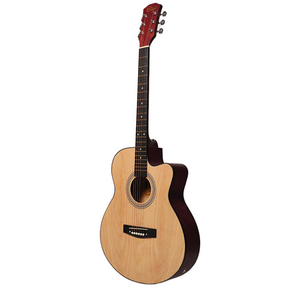 Evo T-40C 40 Inch Concert Acoustic Electric Guitar with Bag and Accessories